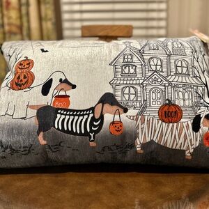 Halloween Dachshund and friends Decorative Pillow